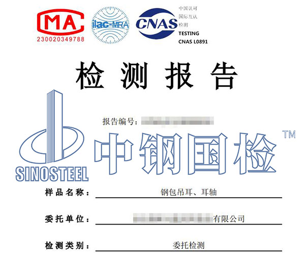 鋼包耳軸檢測報告