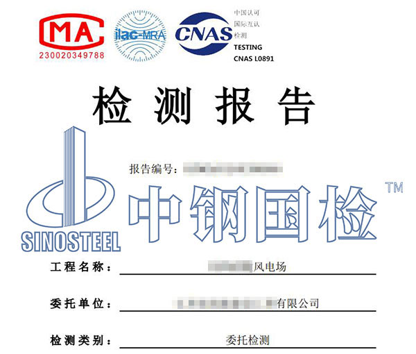 風(fēng)電項(xiàng)目檢測(cè)報(bào)告