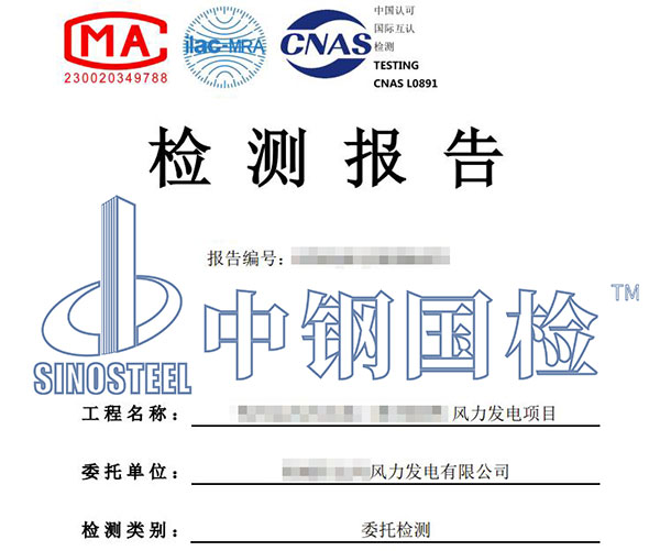 風(fēng)電項目檢測報告